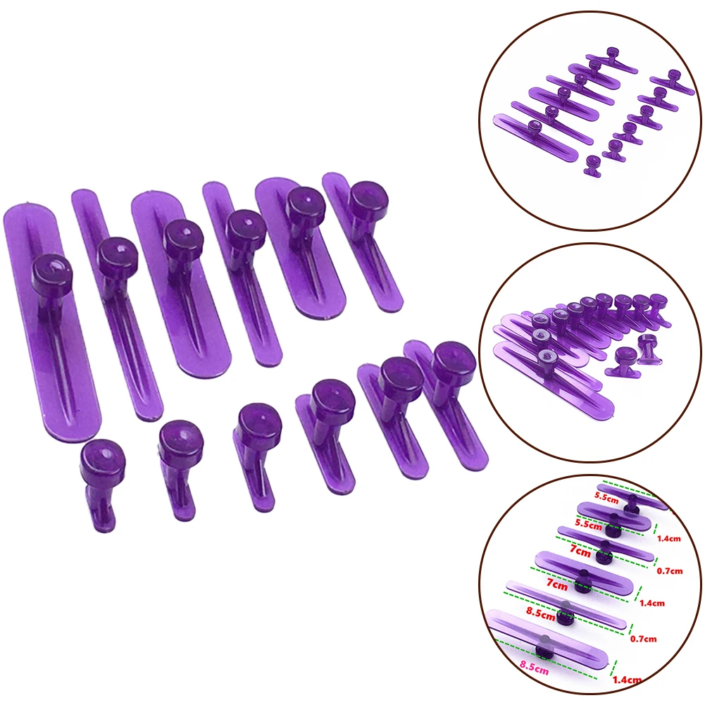 12pcs Glue Tab Dent Removal Tool Dent Removal Tool Car Body Glue Tab Nylon Auto Repair Part For Dent Lifter Slide Hammer