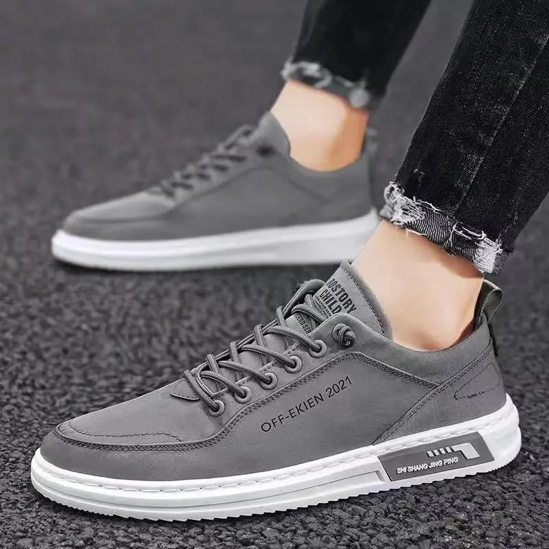 Canvas Shoes Men Sneakers Casual Breathable Walking Flats Lace-up Skateboard Trainers Fashion Lightweight Man Vulacnized Shoes