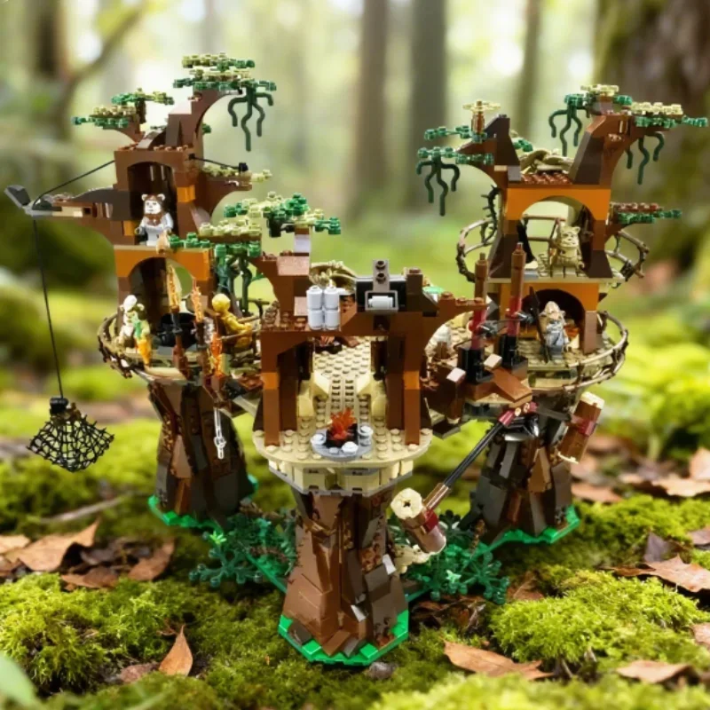 متوفر 1990 قطعة حرب خطة النجوم Ewok قرية ألعاب مكعبات البناء الطوب للأطفال متوافق مع 10236 هدية الكريسماس