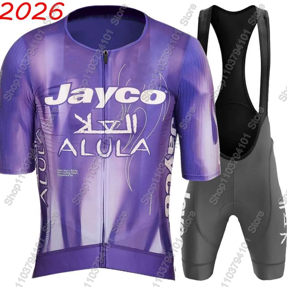 

Jayco Alula Cycling 2026 Комплект из джерси Мужская фиолетовая австралийская одежда с коротким рукавом Велосипедная рубашка Костюм для шоссейного велосипеда MTB Одежда Шорты MTB