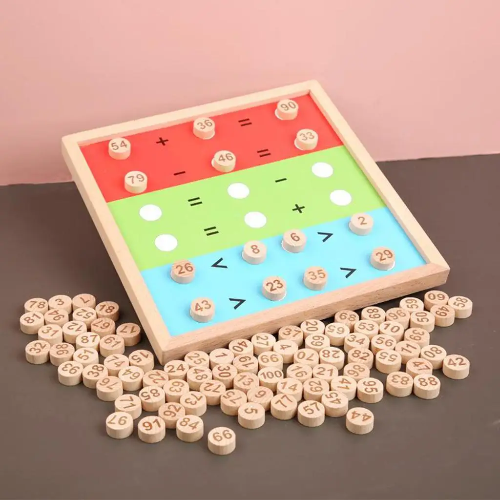 

Wooden Math Learning Toy Montessori Numbers Digital Counting Board Educational Game for Kids Preschool