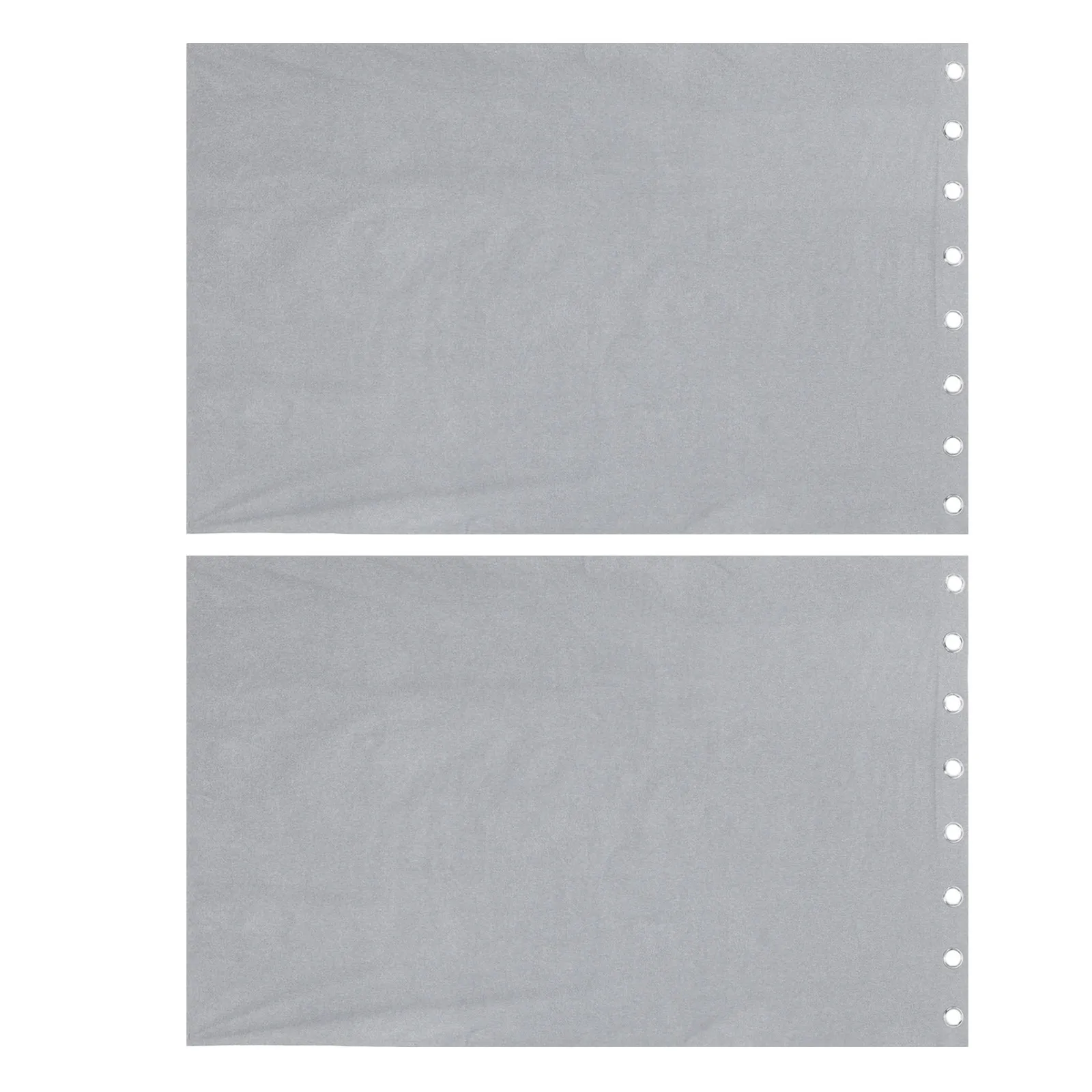 2Pcs Blackout Curtains Light Grey Thermal Insulated Room Darkening Drapes Eyelet for Living Room Bedroom Heat Blocking Window