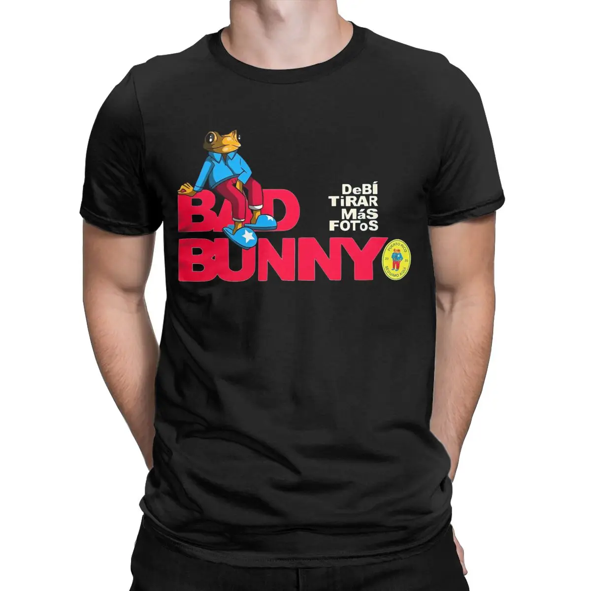 DTMF With Bear Cartoon Debi Tirar Mas Fotos Bad Bunnies T Shirt Summer 2025 Y2K Retro T-Shirts Cotton Tee Shirt For Men Top Tees