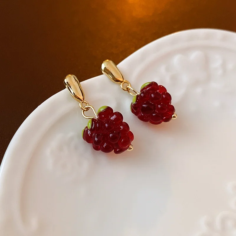 Women's Fashion Raspberry Drop Earrings