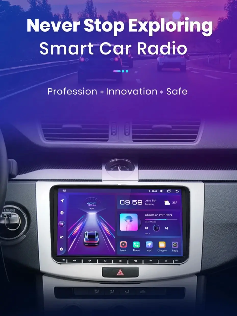 Junsun 7 ''9'' Draadloze Carplay Auto Radio Voor Vw Passat B6 B7 T5 Tiguan Touran Golf Polo Skoda Seat Android Autoradio Rds - afbeelding 2