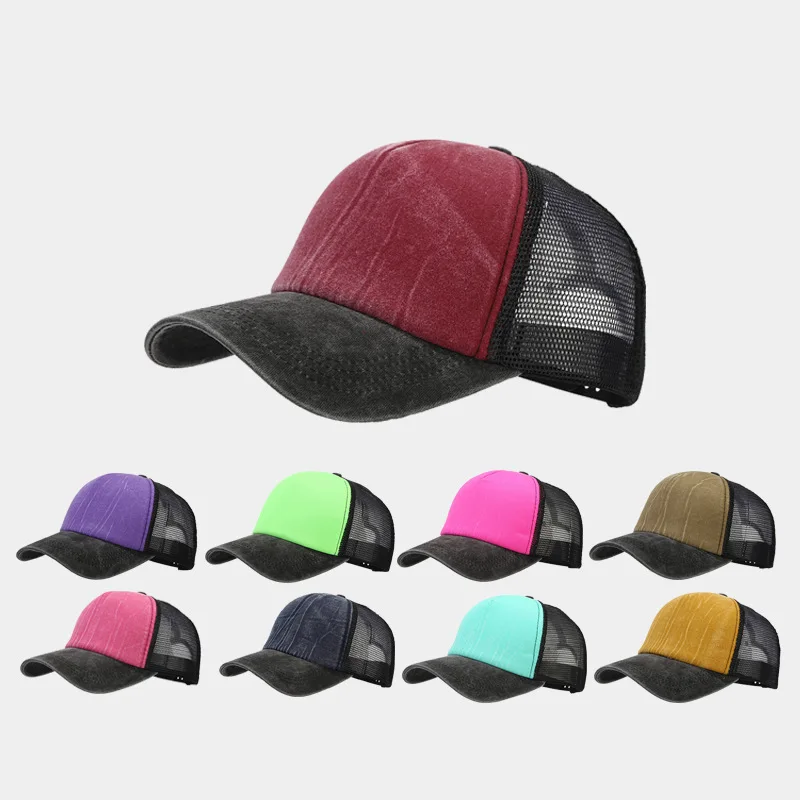 1pcs Baseball Cap Men's Summer Breathable Mesh Sun Hat Unisex Cotton Snapback Cap Truck Caps Visor