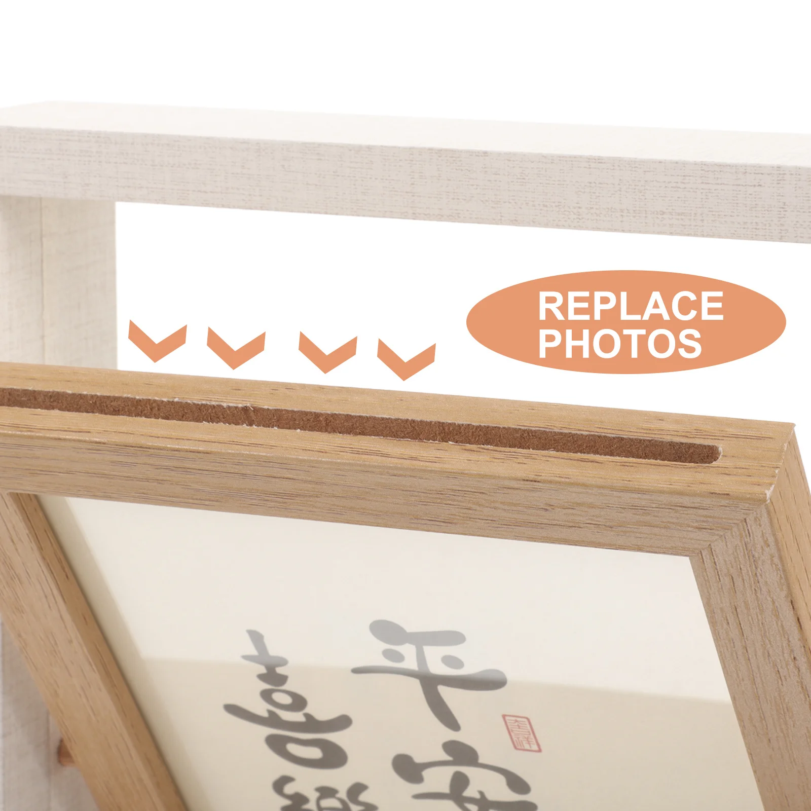 

1pcs Double-Sided Rotation Photo Frame 360° Rotating Decorative Picture Frame For Home Desktop Display Stand Retro