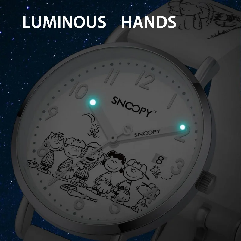 Snoopy Peanut Original Timax Children Cartoon Quartz Wristwatch Graffiti Silicone Unisex Boy Girl Student Teenager Kid New Clock