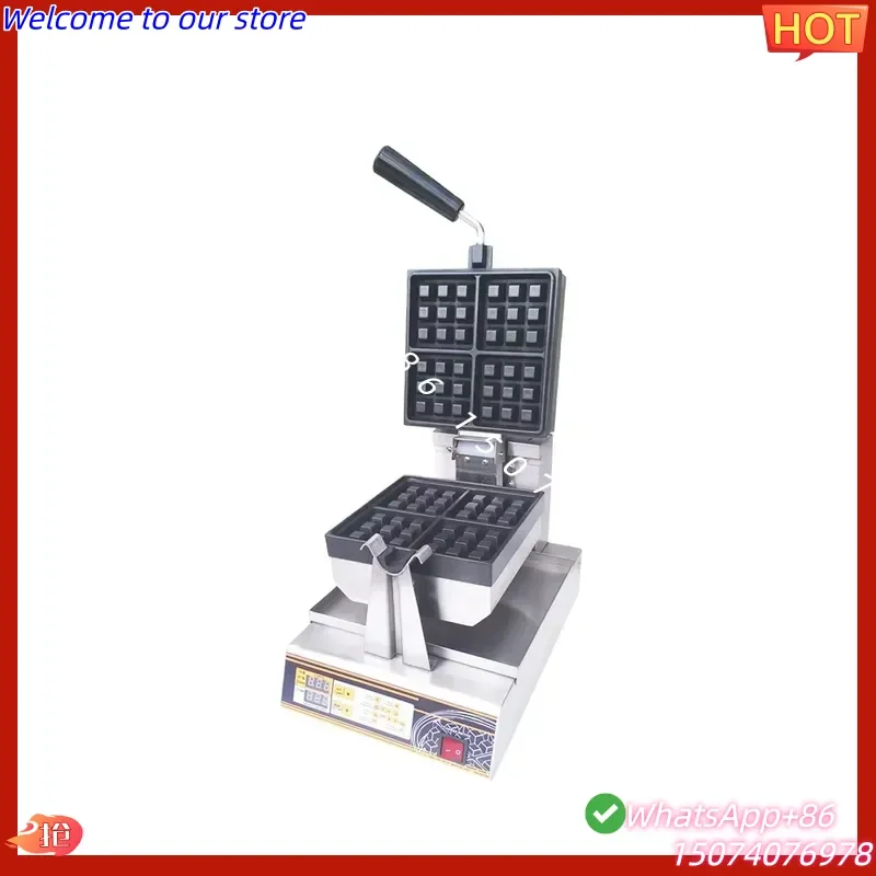2026 220v US Plug Type Commercial Kitchen Equipment Mini Electric Waffle Maker With Square Shape Square Mini