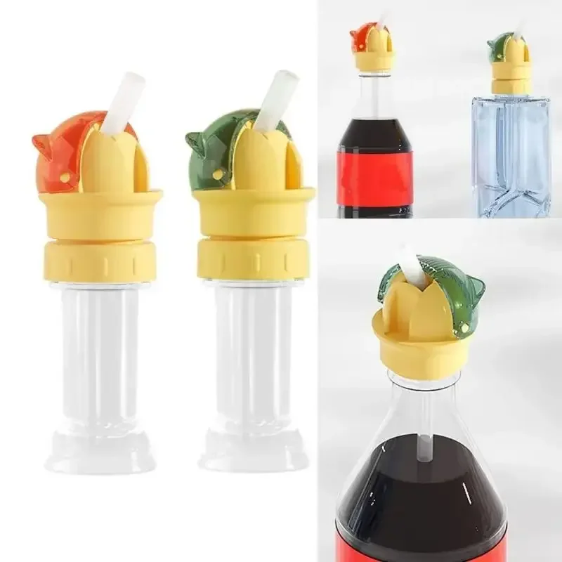 Reusable Children Beverage Water Bottle Straw Lid Children's Dinosaur Anti-Choke Water Bottle Hose Suction Converter Head