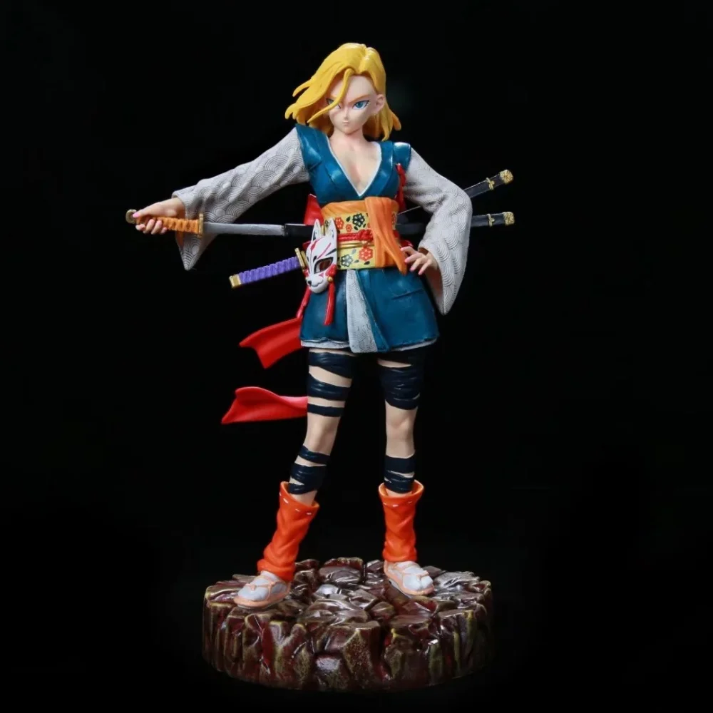 

Anime Dragon Ball Android 18 Lazuli GK Warrior PVC Action Figure Collectible Model Doll Toy 26CM