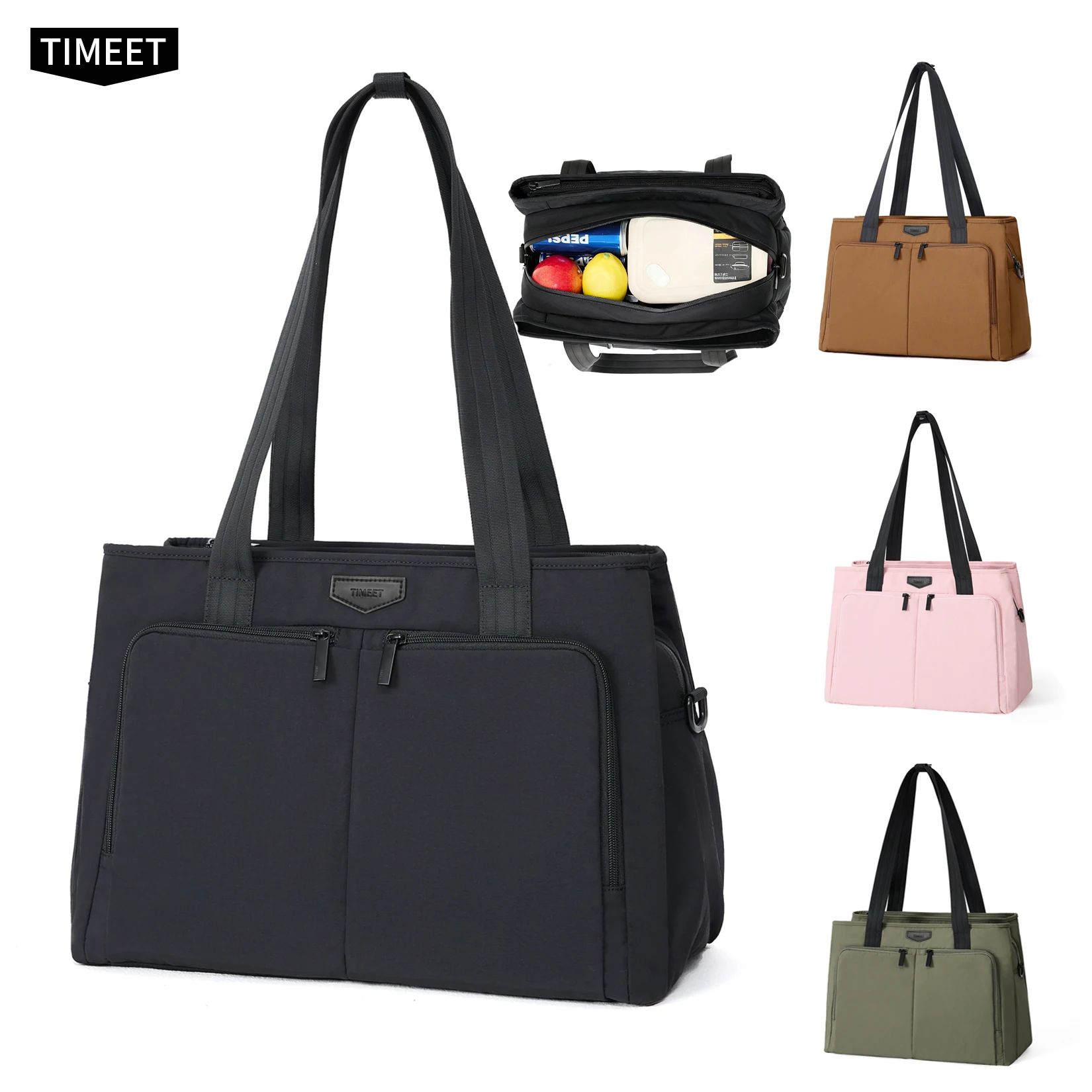 

Timeet Women Lunch Bag Multi-Function 3-In-1 15.6-Inch Laptop Bag Commuter Crossbody Shoulder Bag Large Capacity Camping Picnic