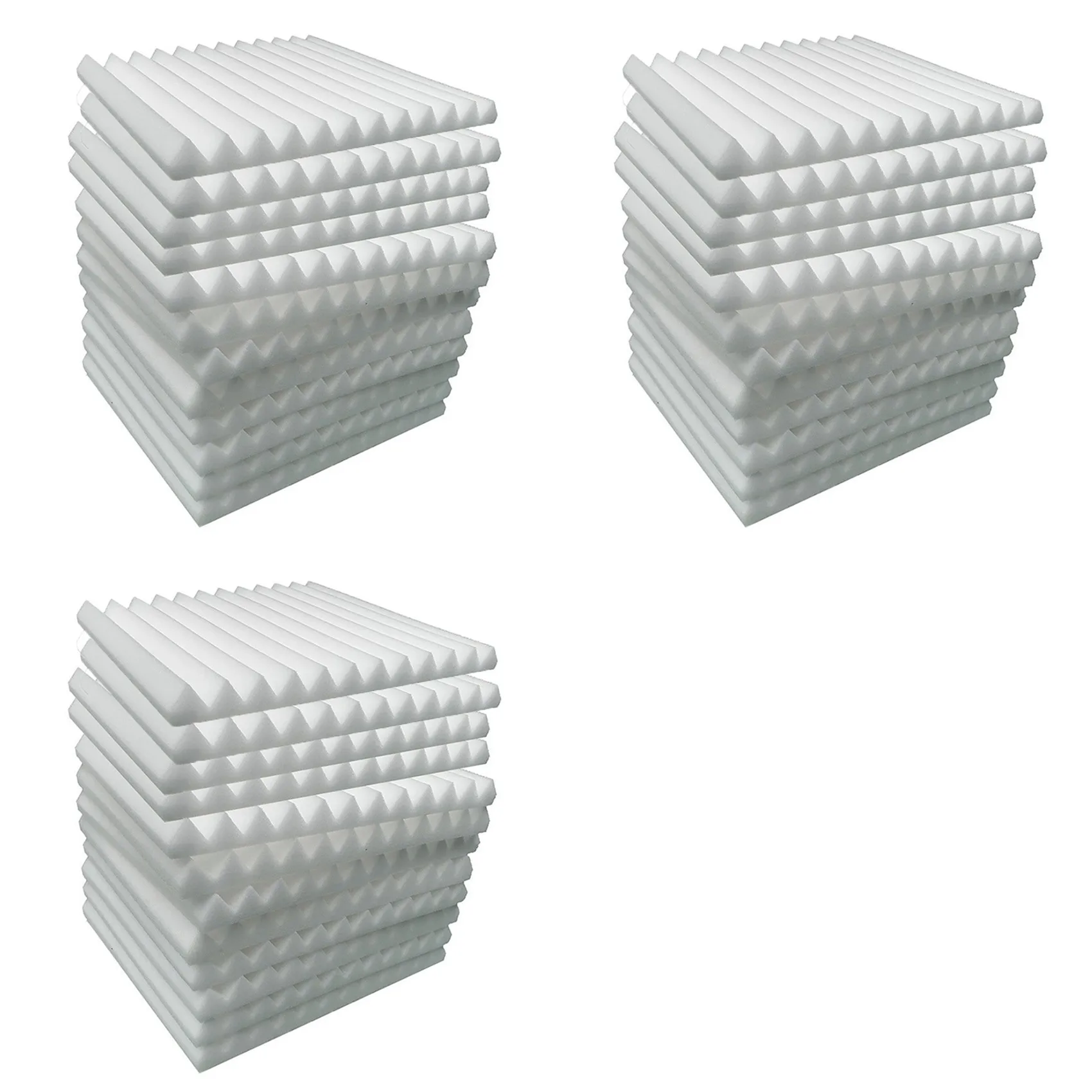 【핫 아이템】음향 폼 패널 36개, 방음 벽 패널 30X30x5cm, 고밀도 흡음 패널 벽용 화이트