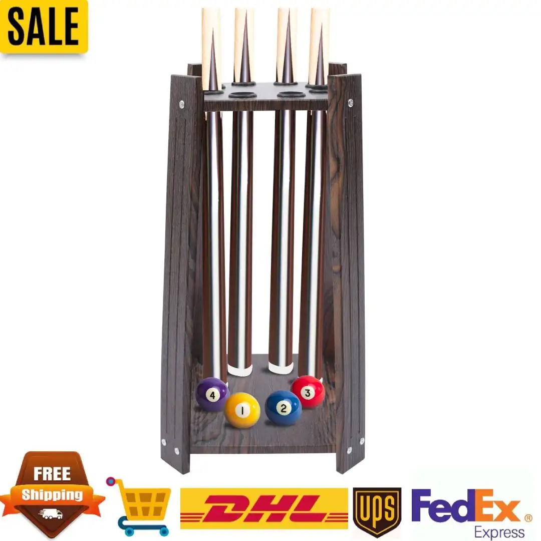 8-Hole البلياردو جديلة الرف 35 مللي متر/1.38in فتحة ، الخشب متعدد الوظائف بركة عصا حامل حامل جديلة حامل لصيد الأسماك نادي الغولف