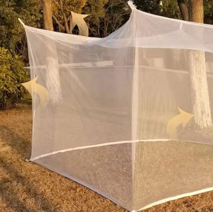 شبكة ناموسية محمولة للتخييم الخارجي ، مقاومة للحشرات ، سطح مربع ، بدون تركيب بسيط #5