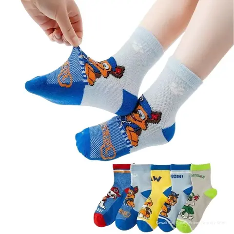 PAW Patrol Team Barnens Sommarstrumpor Tunna Mesh Bomull Tecknade Mellanstrumpor Andningsbara Pojkar och Flickor Babystrumpor 12 best sales Minecraft-trosor - №2