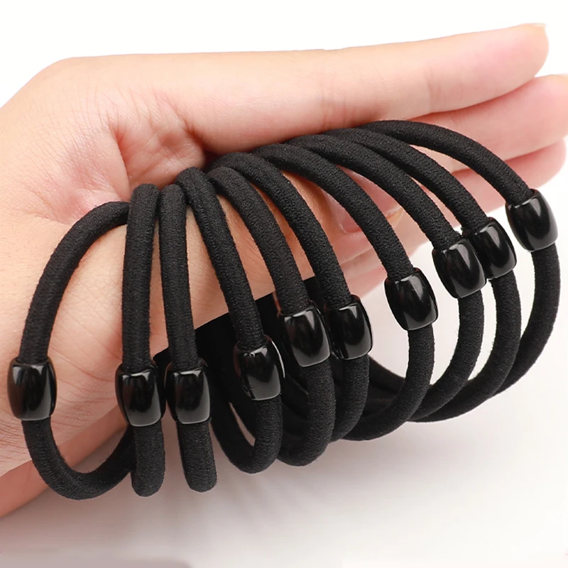 20 Pieces Hair Tie Thickened High Elasticity Rubber Bands Classic Bead Hair Ropes Hair Accessories Customized