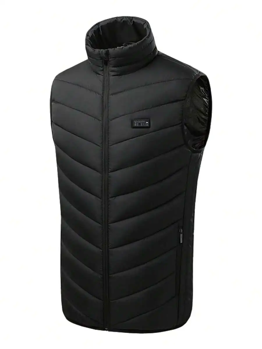 Outdoor Thermal Heated Vest For Men, 4 Separate Controllable Heating Regions, 26 Heating Zones, No Power Bank Included For Winte