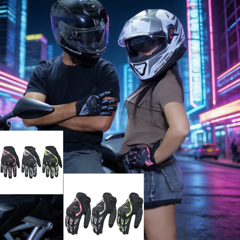 SUOMY Summer Mesh Full Finger Moto Gloves Men Women Hard Shell Anti-fall Touchscreen Urban Leisure Cycling Motorcycle Gloves