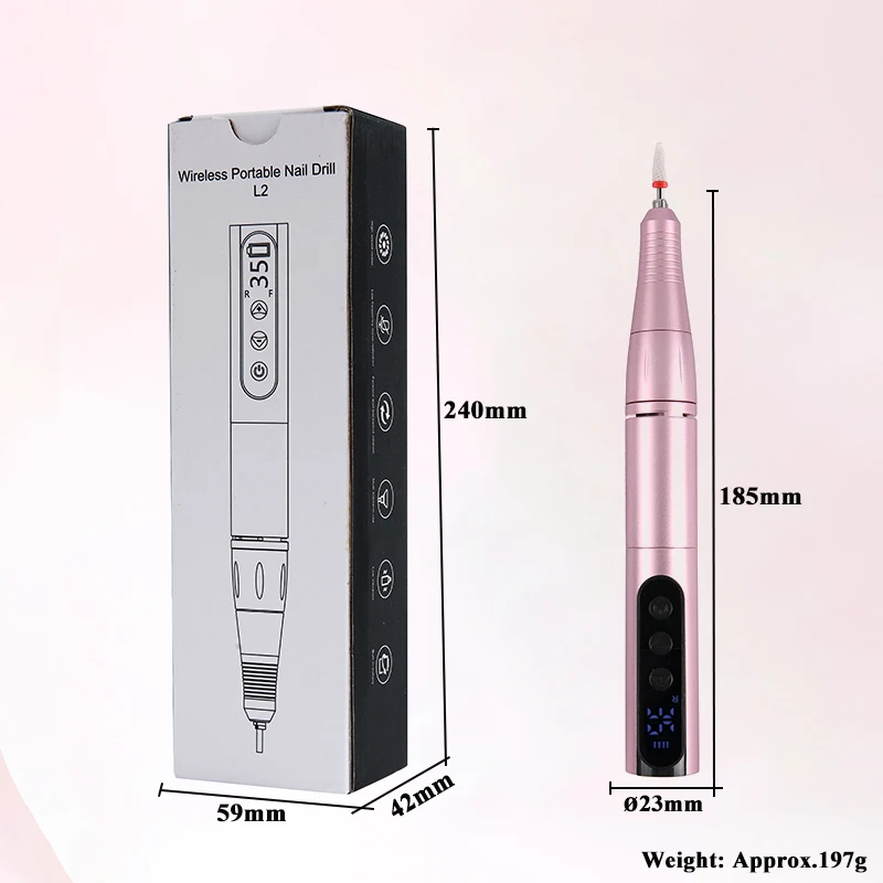 Nouveau 35000 tr/min perceuse à ongles Rechargeable sans fil perceuse à ongles stylo USB Interface lime à ongles Portable manucure perceuse Salon outil