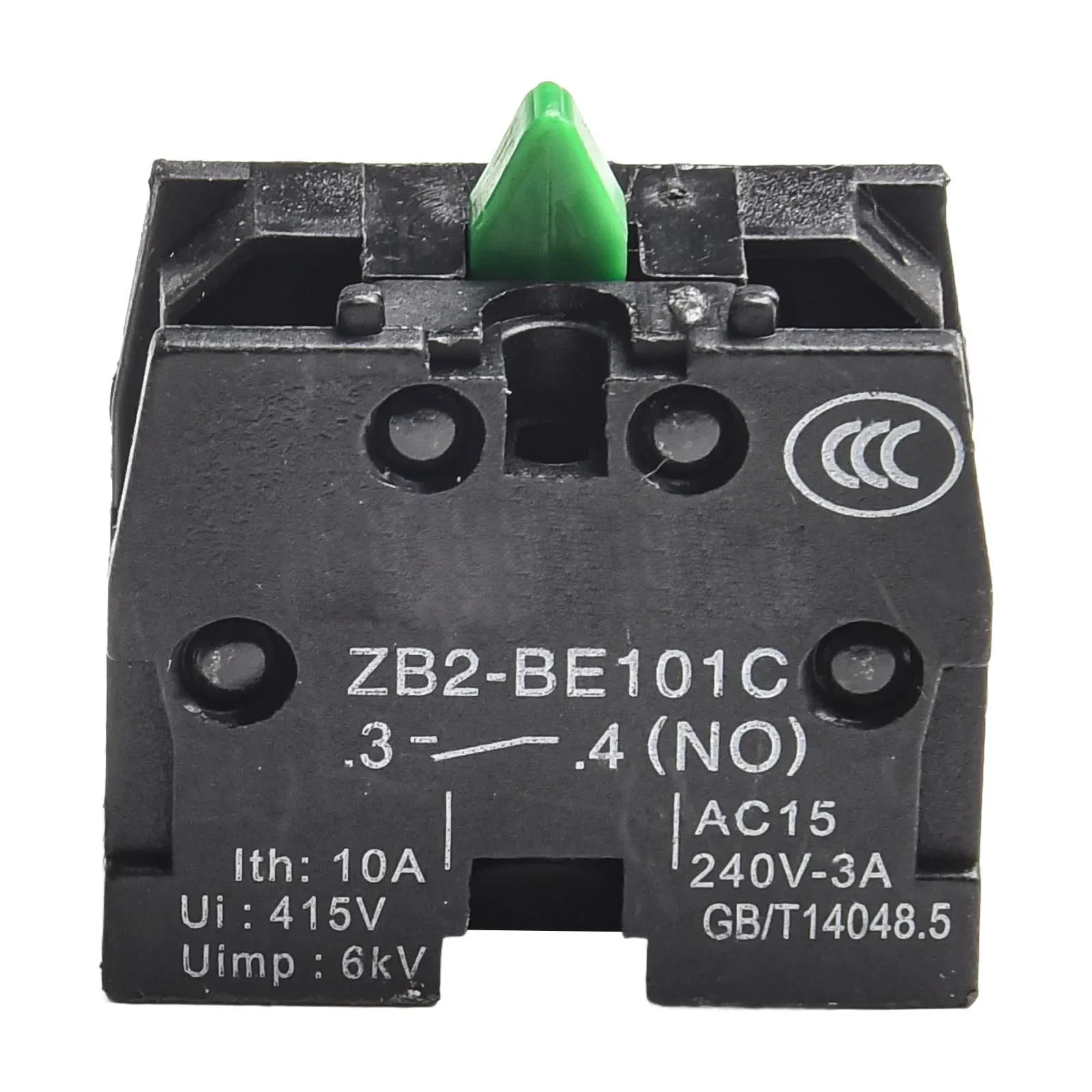 

10PCS Long Service Life 10A 600V ZB2BE101C(NO) Push Button Joystick Switch Stable Performance Black Color Brass Terminal