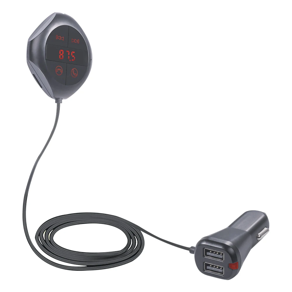 Q7s Car Bluetooth Hands Free MP3 Player FM Transmitter Modulator Car Wireless MP3 Phone Dual USB Car Charger TF Card Reader