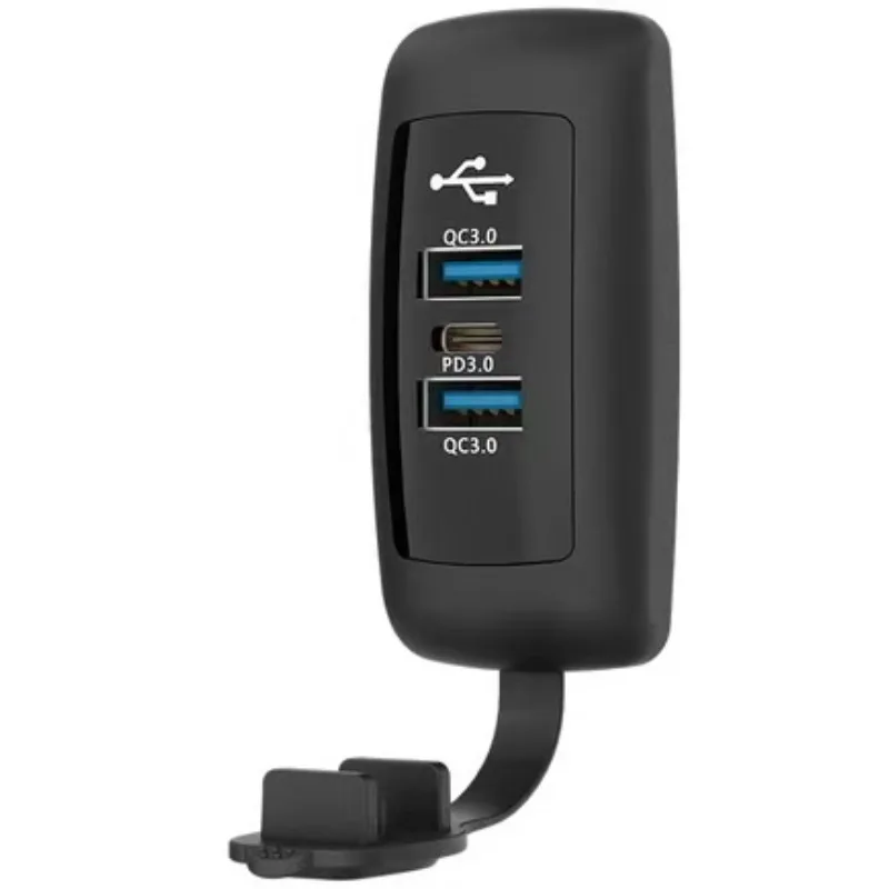 

Новая розетка для автомобильного зарядного устройства, двойной порт USB PD QC3.0, адаптер для быстрой зарядки, водонепроницаемый для грузовика, морского мотоцикла, автомобильные аксессуары, 3 порта