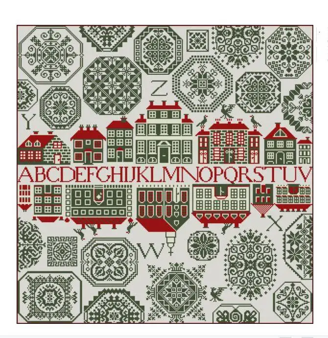 

Cross Stitch Kits, Embroidery Needlework Sets, Counted Cross Stitch, Beautiful Hometown, 11CT, 14CT, 18CT, 25CT, 28CT