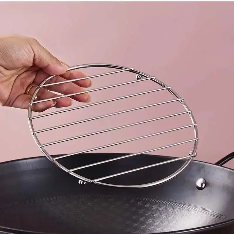 Drink Coasters Kitchen Tools Placemat Stainless Steel Round Square Placemat Pan Pot Mat Holder Stand Hot Placemats Cookware Mats
