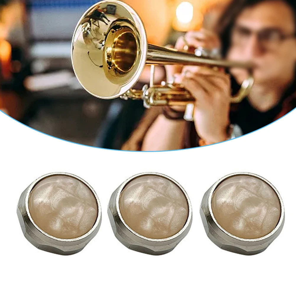 Copper Trumpet Finger Buttons Craftsmanship Accessory Convenient Craftsmanship Trumpet Finger Buttons Package Content