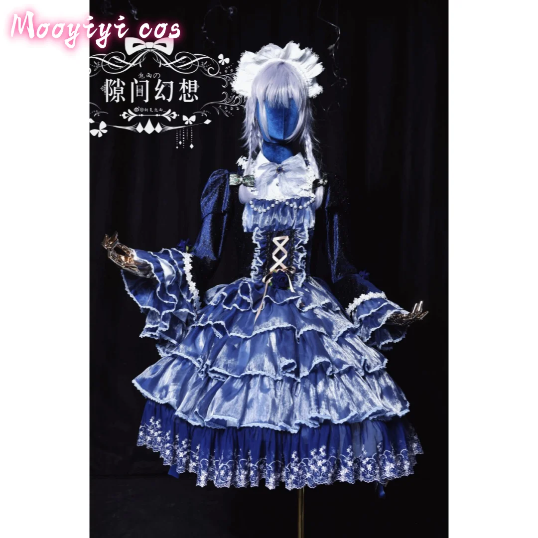 

Izayoi Sakuya Cosplay costume Halloween Christmas Role Playing Party Comic Women Dress Touhou customized Project Mooyiyi cos
