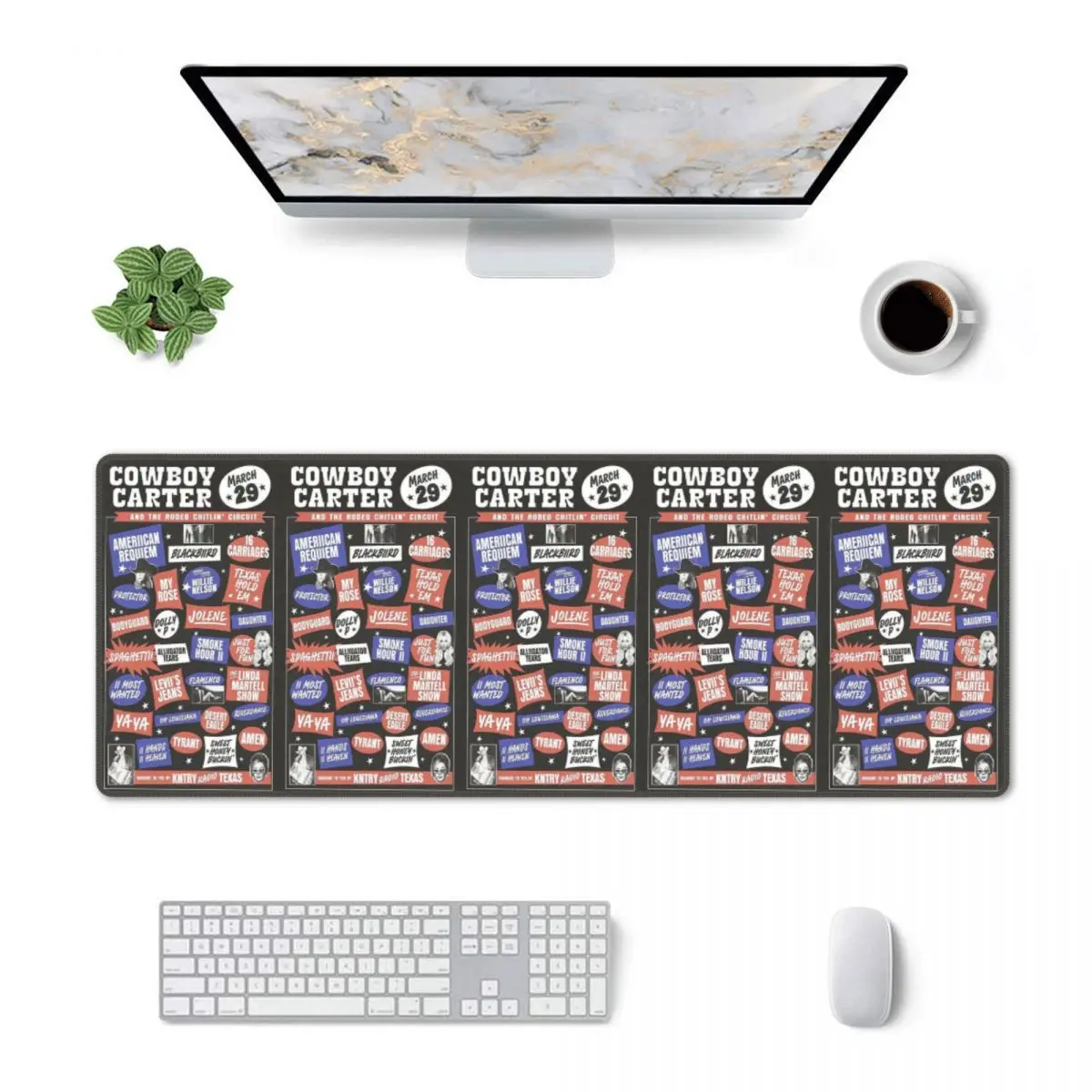 Large Mouse Pad Beyonce Cowboy Carter Tour Gamer PC Laptop Mats Keyboard Carpet Computer Gaming Office Accessories Desk Mat