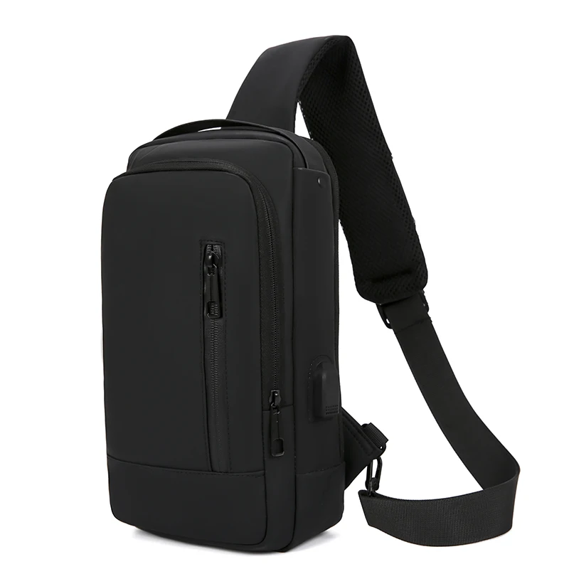 Multifunctionele Anti-Diefstal Usb Opladen Mannen Crossbody Tas Lakleer Reisborsttas Pak Waterdichte Casual Borsttas Heren