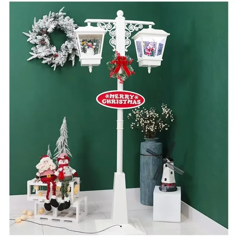

2023 New Christmas Street Lights Outdoor Large Creative Falling Snow Christmas Street Pole Lights