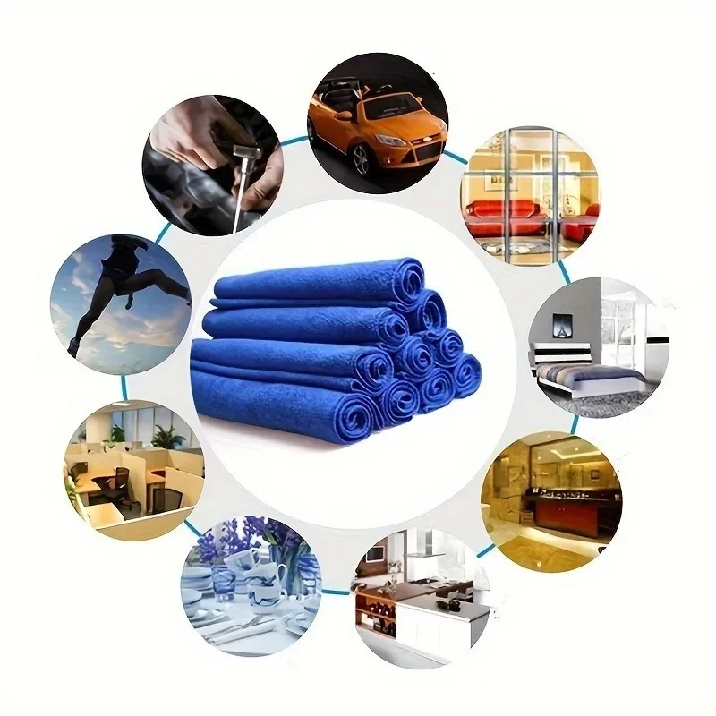 Microfiber Towels, Microfiber Car Wash Cloth, Home Kitchen and Bathroom Cleaning Towel Set