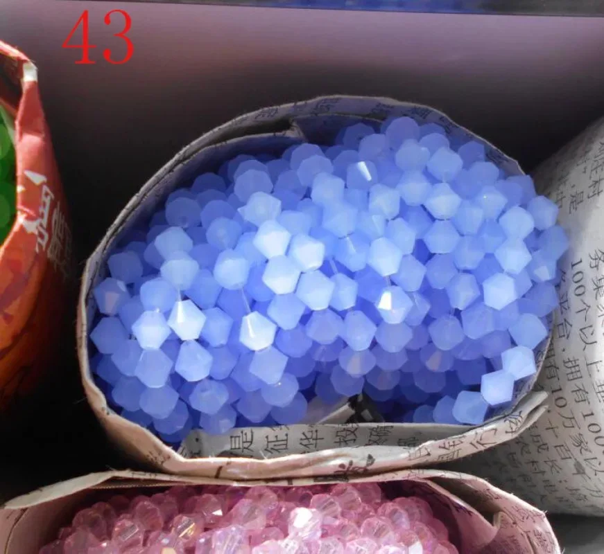 FLTMRH  Water Purple Color 110pcs 4mm Bicone Austria Crystal Beads charm Glass Beads Loose Spacer Bead for DIY Jewelry Making