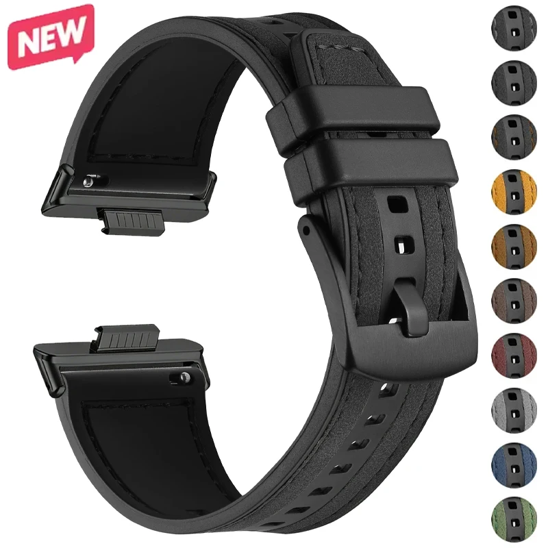 Leather Strap for Huawei Watch Fit 5 4 Pro Watchband Quick Release Men Women Watch Band for Huawei Fit 5 4 3 Accessories