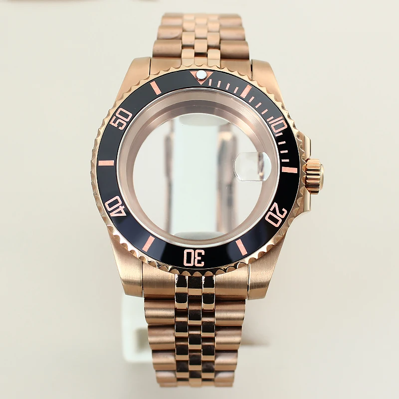 40mm Uhrengehäuse Armband Uhrenteile Saphirglas für SUB GMT NH34 NH35 NH36 Miyota 8215 ETA2824 Uhrwerk Armbanduhren Uhrenbox