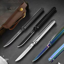 Mini M390 blade stainless steel handle knife outdoor EDC portable unboxing self-defense new rotatable small knife