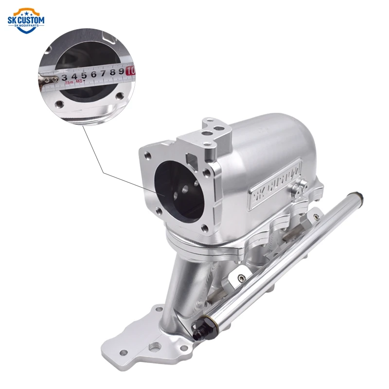 70mm Throttle Body Intake Manifold Aluminum CNC   For Honda B16 Engine With Fuel Rail