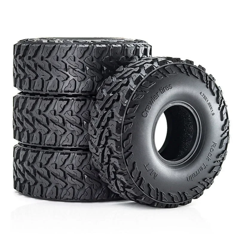 

4PCS 120MM 1.9" Rubber Rock Tyres Wheel Tires for 1:10 RC Crawler Car SCX10 90046 D90 TRX4 TRX6 D261 Redcat