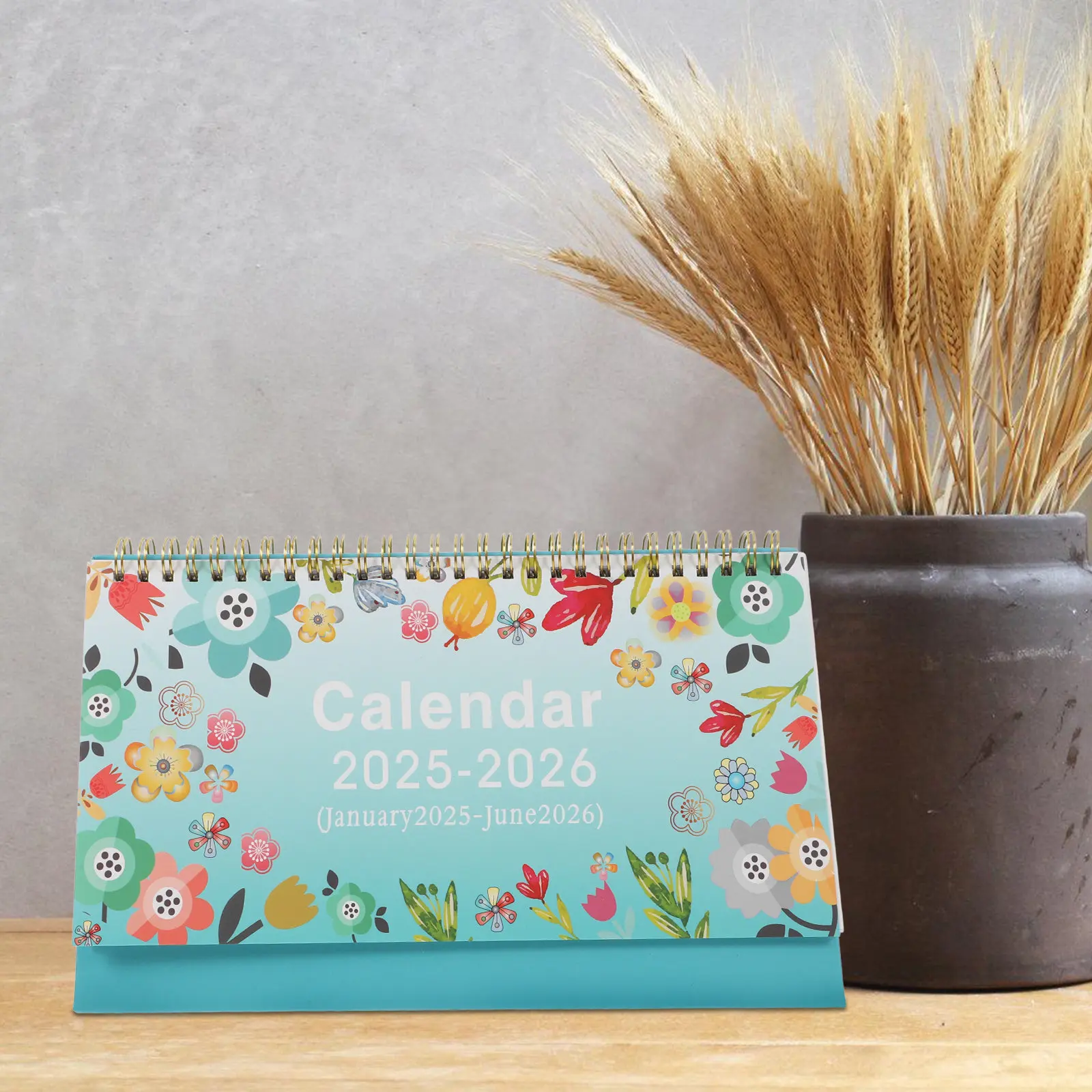 

18pcs Desk Standing Flip For Office Desktop Monthly Planner Portable English Calendar Compact Design For Study Table Classroom