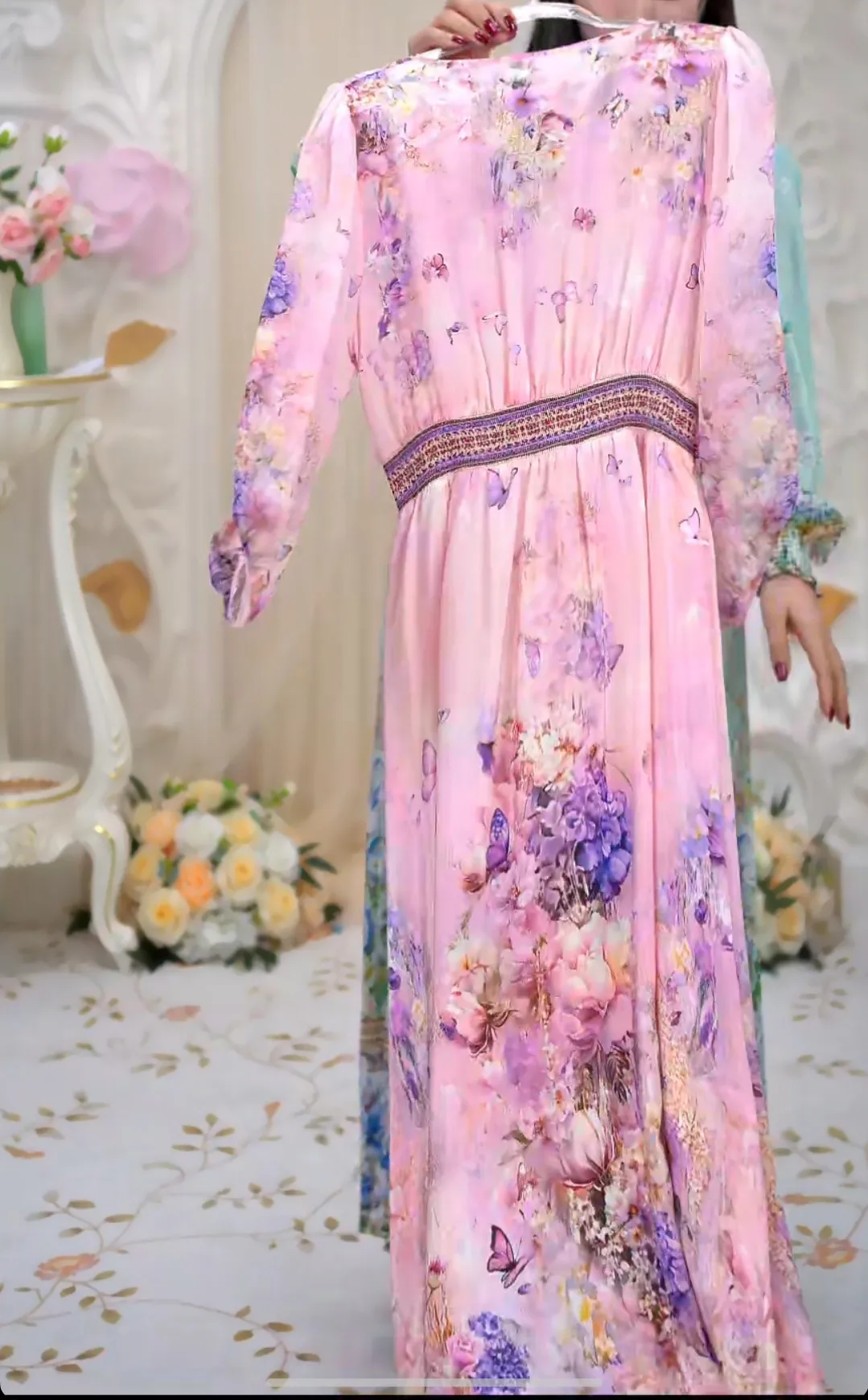 100% Silk Maxi Dress Long Evening Gown Women's Elegant Floor-Length Dress Soft Comfortable Fabric