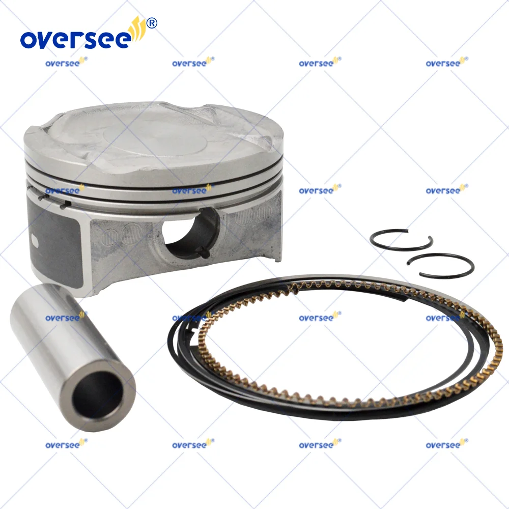 Oversee 6CE-11631 6CB-11603 Piston Set with Rings STD for Yamaha F200 225 250 300HP 4.2L V6 4-Stroke Outboard Engine