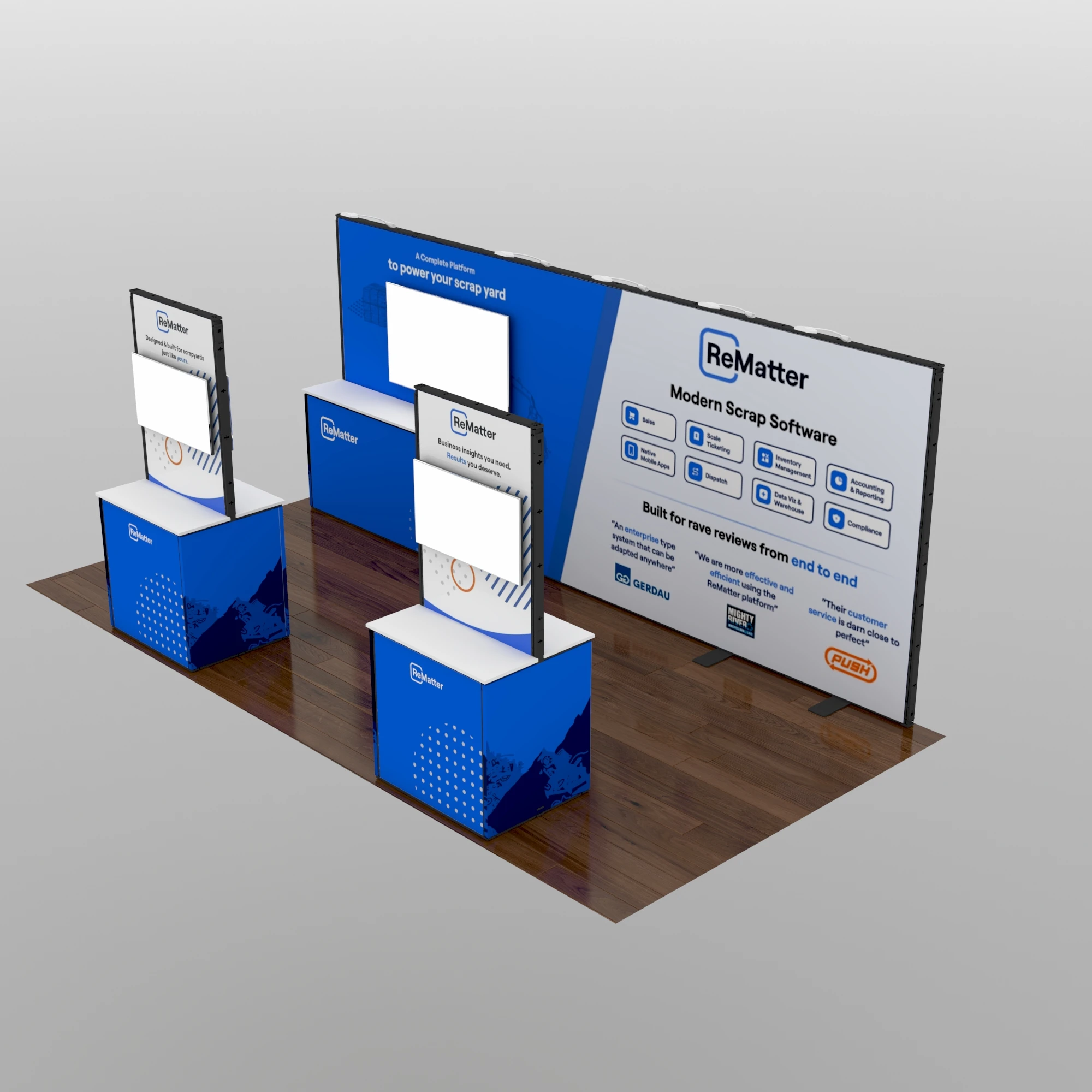 Senza attrezzi 10 x 20 Espositore per esposizioni commerciali personalizzato Supporto da favola Cabina mobile per presenze con struttura in metallo con ripiani da banco