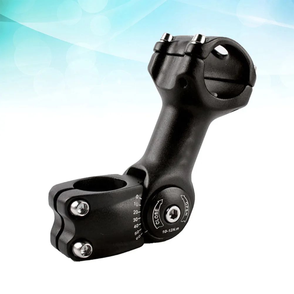 

Adjustable Handlebar Stem 25.4Mm 110Mm Black Aluminum Alloy Angle Bike Riser Durable Shock Absorption Front Fork Cycling