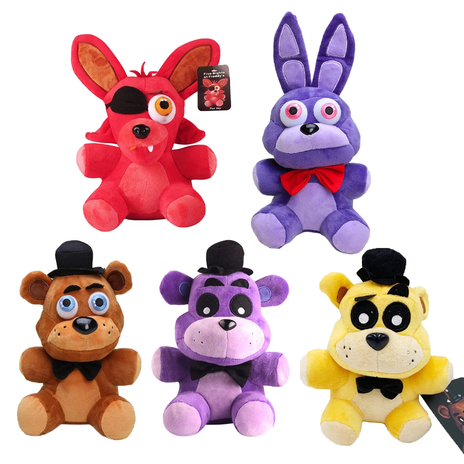 ตุ๊กตาเฟรดดี้ FNAF ขนาด 18 ซม. ของเล่นตุ๊กตาสัตว์นุ่ม หมี กระต่าย เกม Fnaf ของเล่นตุ๊กตา ของขวัญวันเกิด วันคริสต์มาส สำหรับเด็ก