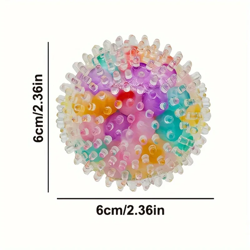 4R 1Pc Squishy Colorful Water Bead Grape Balls Squeeze Toys for Kids Adult Soft Pinch Pop Fidget Toys Halloween Christmas Gifts