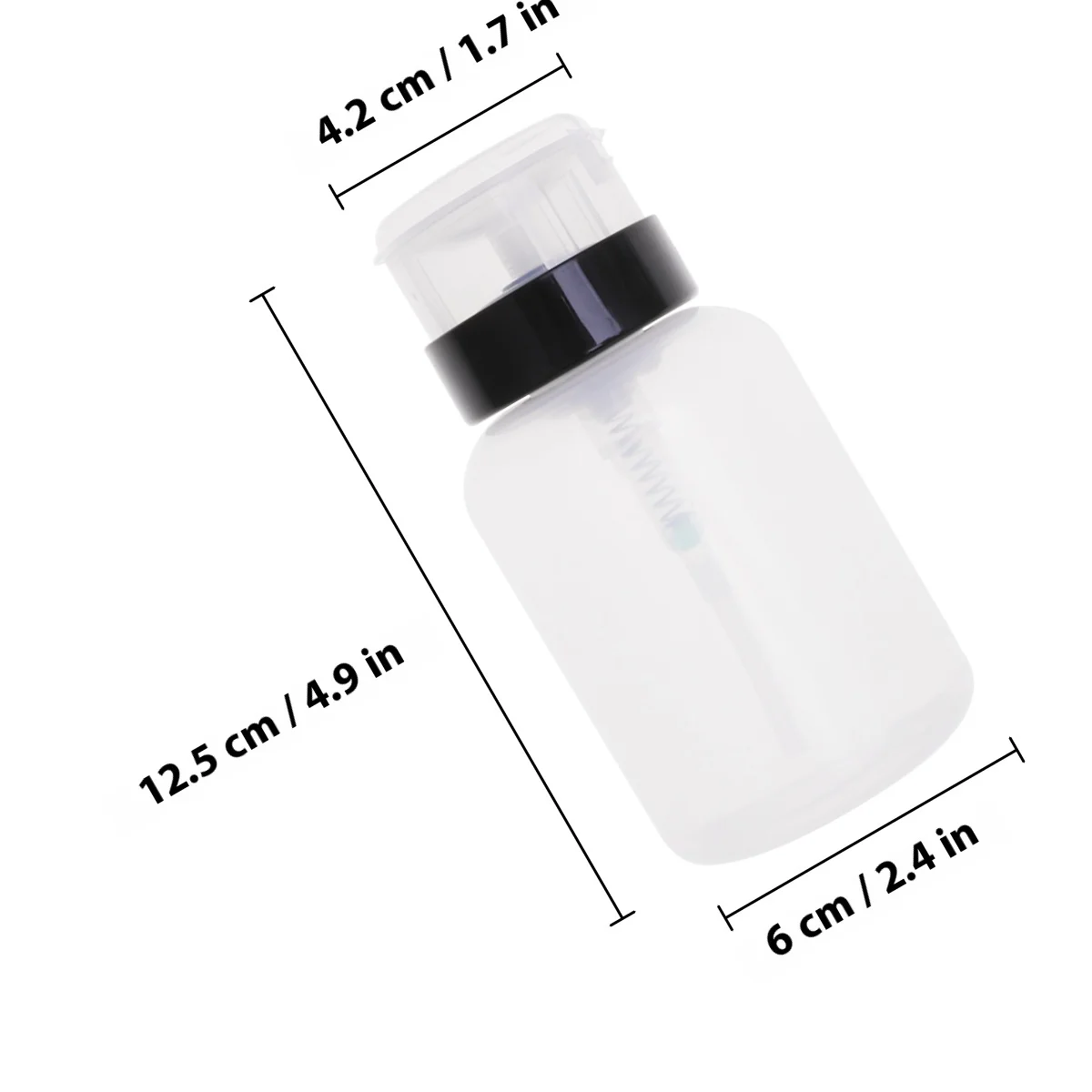 6Pcs 250Ml Empty Pressing Bottle for Nail Polish Remover Reusable Liquid Dispenser Pump Bottle for Cosmetics Nail Art Tools