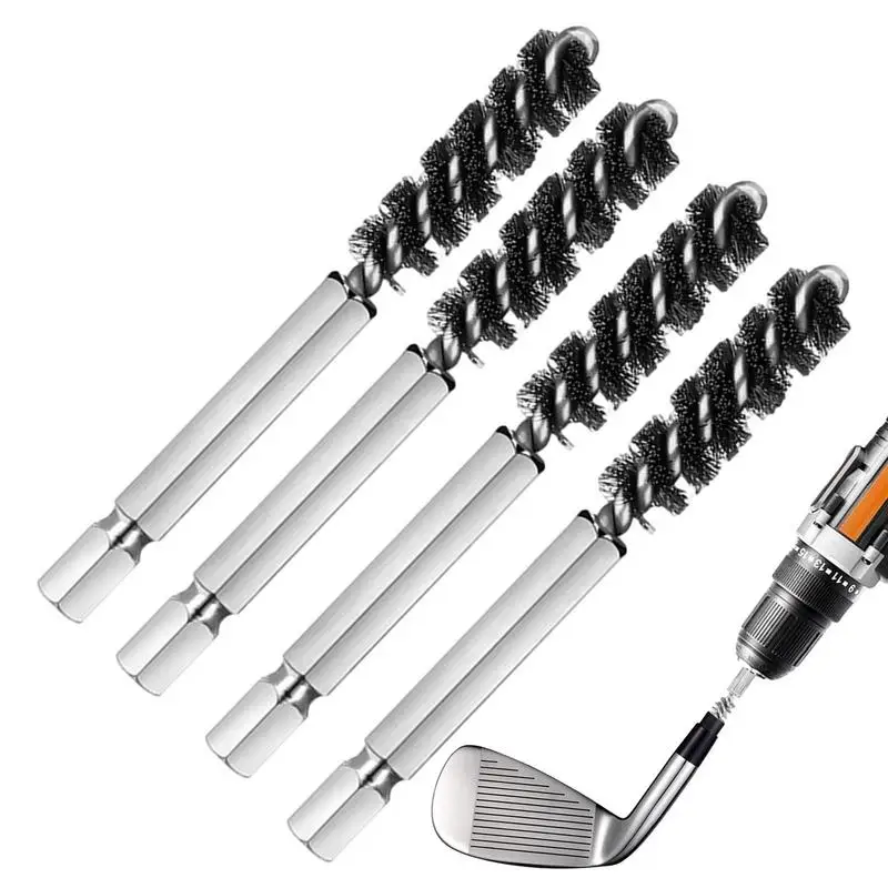 2PCS 9MM/11MM Golf Clubs Head Hosel Brush Golf Club Wire Cleaning Polishing ToolS Electric Drill Wire Iron Wood Golf Accessories